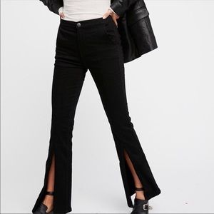 Free People Flare Slit Jeans